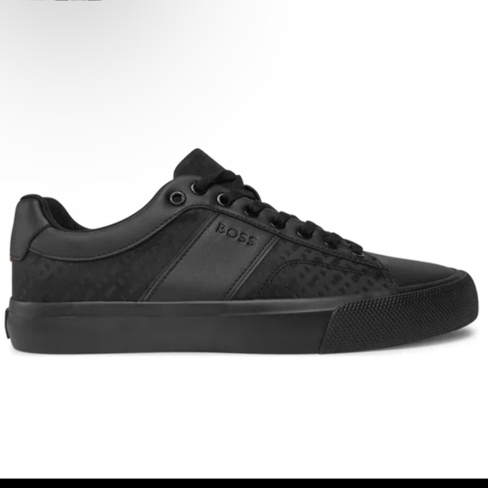 Boss by Hugo Boss 100% Authentic Black Minimalist Sneakers New With Box